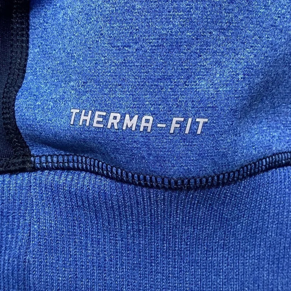 NIKE Therma Fit Blue color block Fleece Hoodie M - Picture 4 of 10